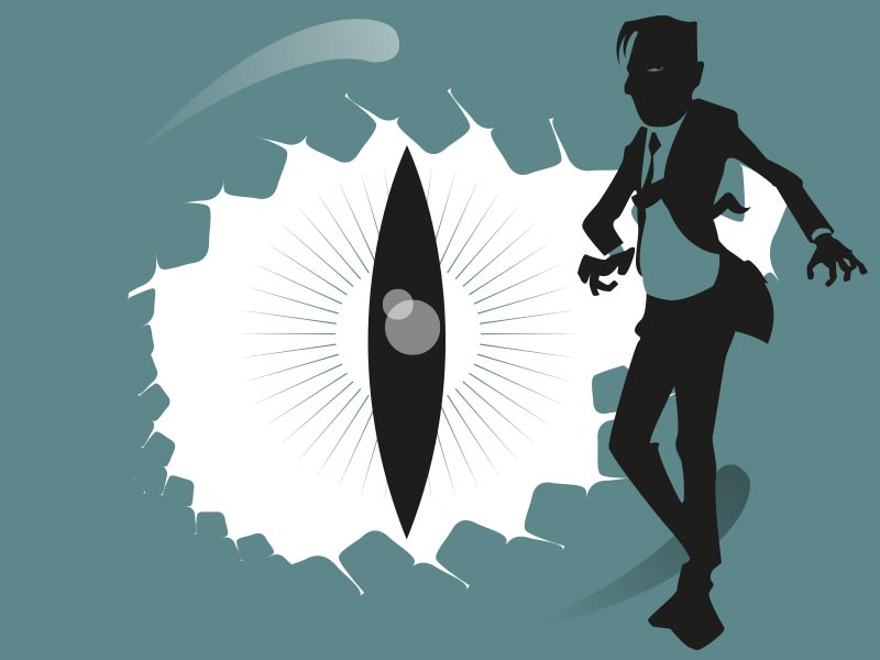 Illustration derrière il y a un monstre