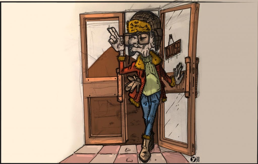 Illustration vieux monsieur